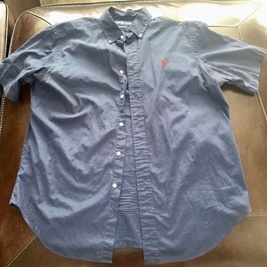 Men’s Size: Large Blue Polo Ralph Lauren Button Shirt